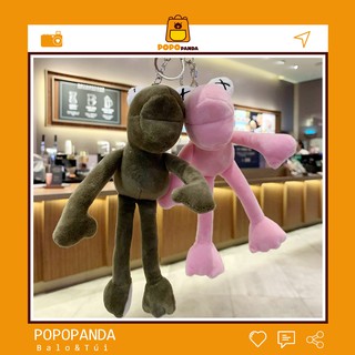 Móc khóa bằng bông mềm mịn hình ếch ngáo dễ thương