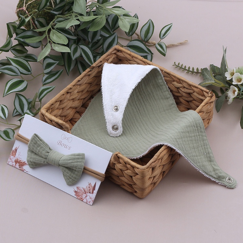 Set 2 Băng Đô Nơ Co Giãn Phong Cách Công Chúa Cho Bé Gái