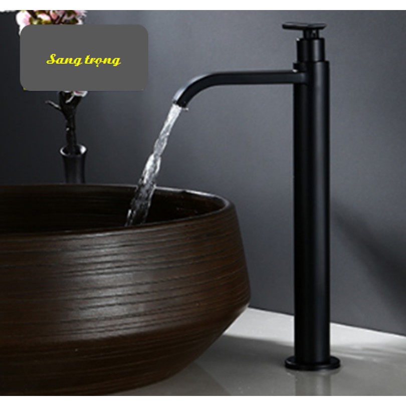 Vòi Lavabo lạnh cao Inox 304 hình tròn dùng cho lavabo nổi | BigBuy360 - bigbuy360.vn