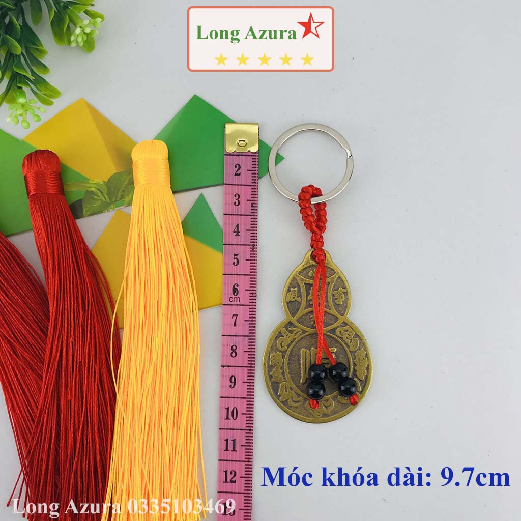Móc khóa phong thủy, đồng xu, đồng tiền, may mắn, hồ lô, bát quái