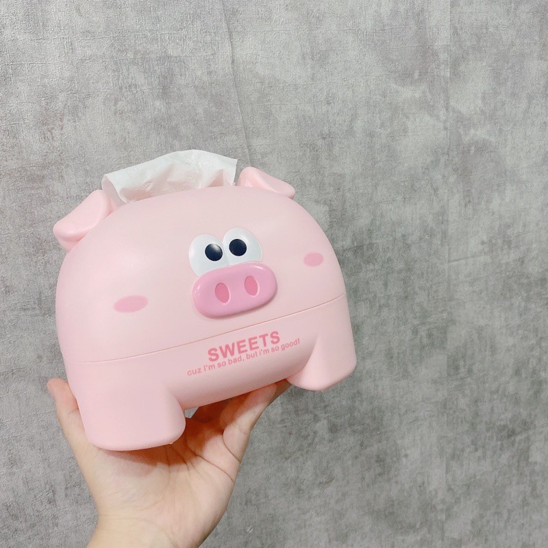 Hộp đựng giấy [Mã GG TRANKD ] Hình thú dễ thương chất liệu nhựa cao cấp MiibooShi