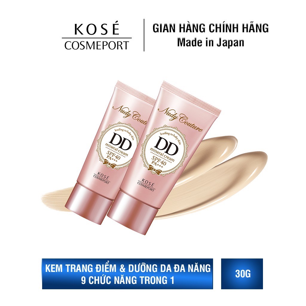 Kem trang điểm Kosé ,DD 9in 1 Cosmeport Nudy Couture Mineral DD Cream SPF40/PA +++