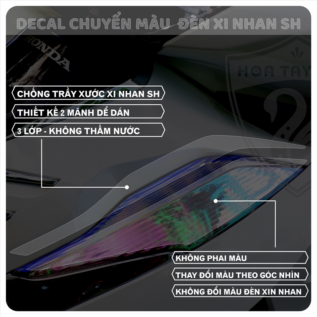 Miếng dán XI NHAN SH 125 - 150 - 350 chuyển màu bảo vệ XI NHAN CHUYỂN MÀU HONDA SH