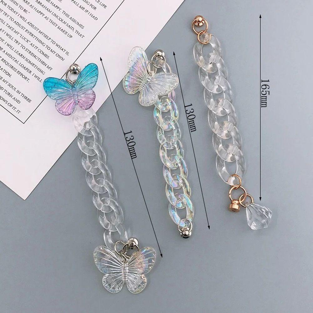 Ốp Điện Thoại Bằng Acrylic Trong Suốt Chống Trượt Có Móc Khóa DIY