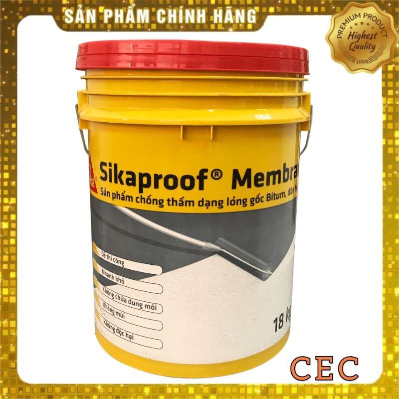 Sơn chống thấm Sika Membrane 18kg - Sơn tường ngoài trần nhà ban công ô văng sê nô tiện lợi dễ dùng giá rẻ độ bền cao