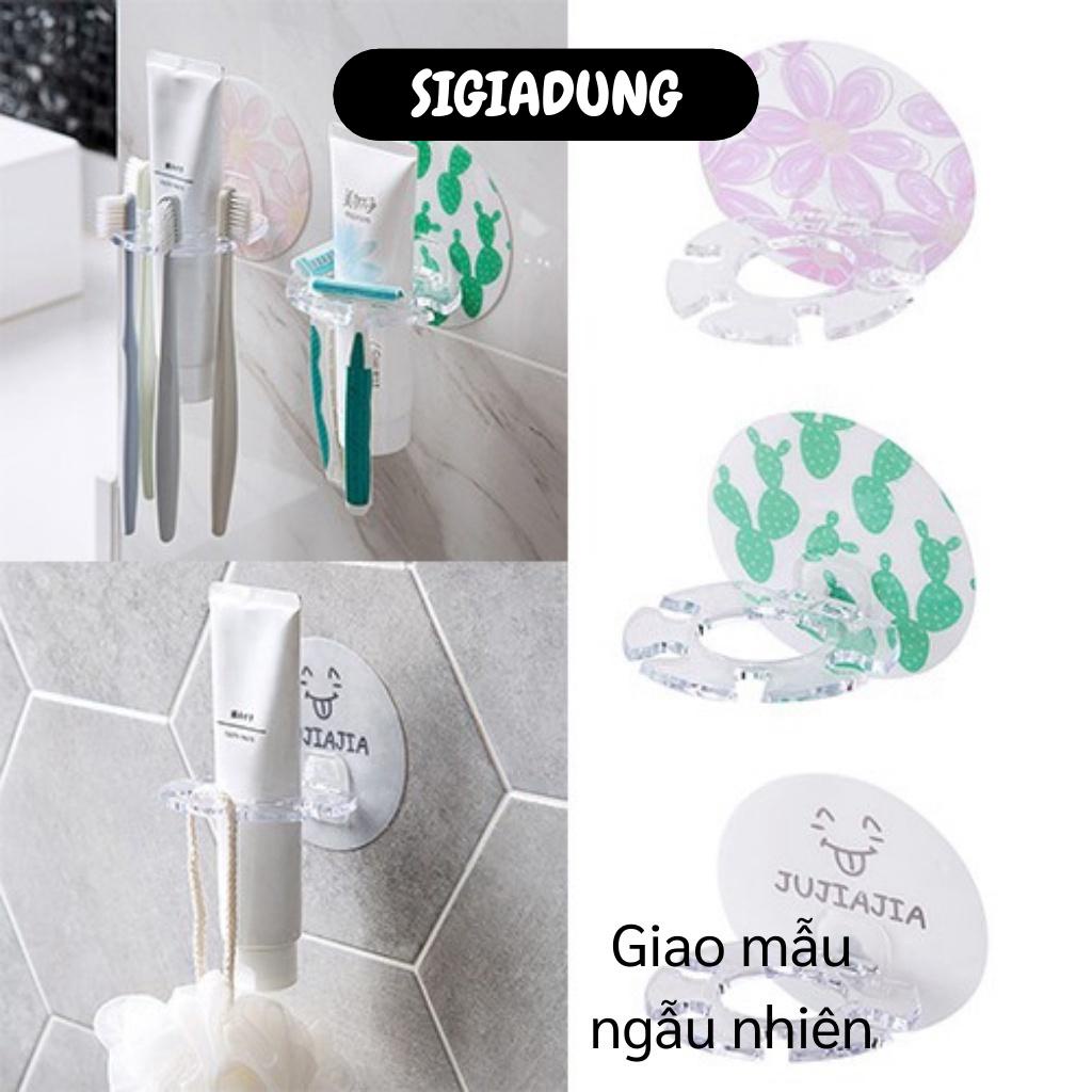 [SGD] Móc Dán Tường Nhà Tắm - Miếng Treo Bàn Chải Đánh Răng, Kem, Dao Cạo Râu Tiện Lợi 9219