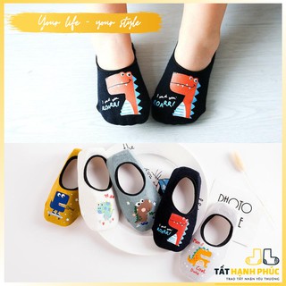 Set tất cho bé 5 đôi KHỦNG LONG thiết kế giày chống trơn trượt an toàn cho trẻ