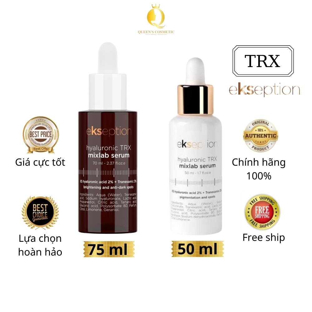 Serum Cho Da Nám EKSEPTION Hyaluronic TRX 50ml - Làm Sáng, Mờ Nám Sạm, Tàn Nhang; Giữ Ẩm, Căng Bóng Da
