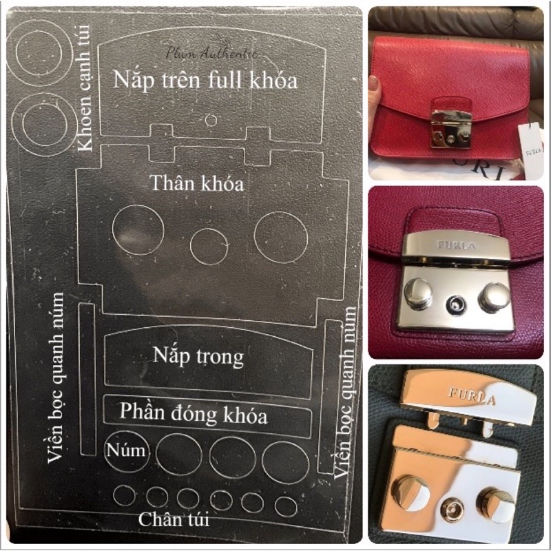 Miếng dán khoá Túi / Ví Furla siêu đẹp