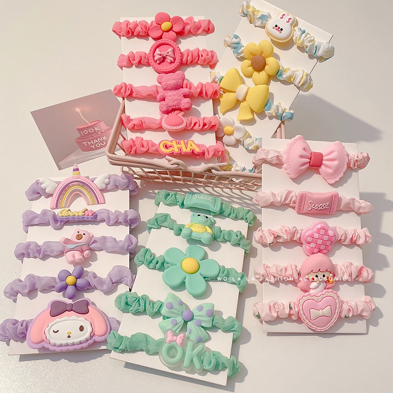 Dây Buộc Tóc Cao Su Dễ Thương Thời Trang Hàn Quốc Không Bị Đau