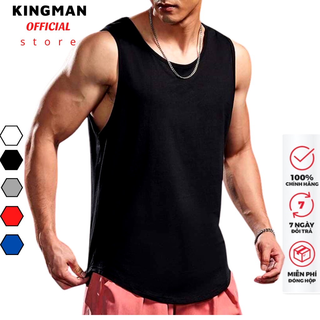 Áo thun ba lỗ nam tập gym sát nách, áo ba lỗ nam tanktop tập gym thể thao vải cotton thoáng mát co giãn hút mồ hôi