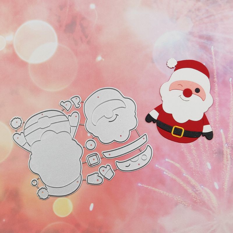 Khuôn Cắt Giấy Làm Từ Kim Loại Hình Ông Già Noel Trang Trí Scrapbook