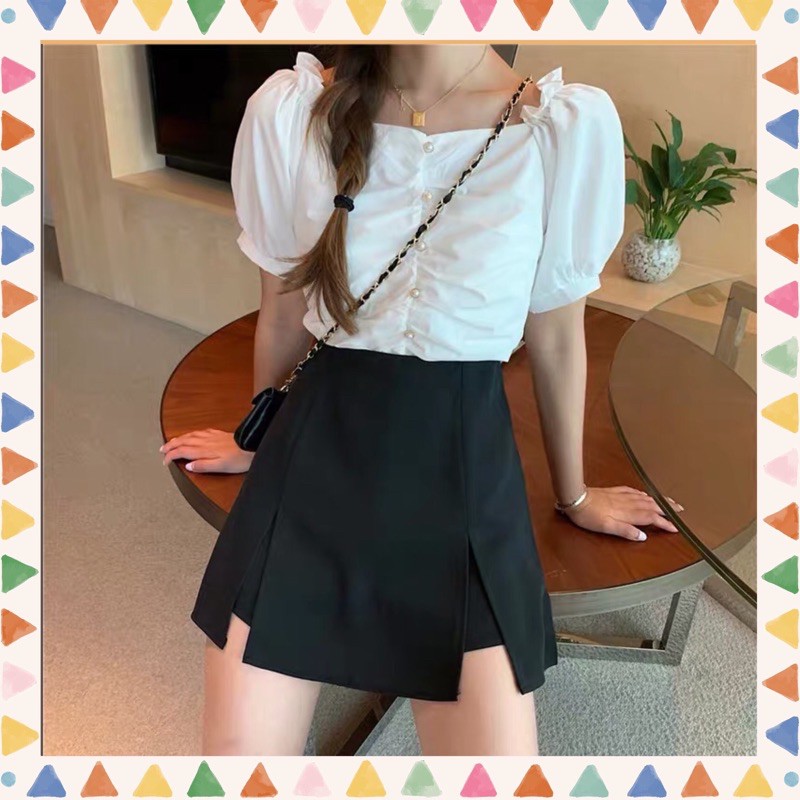 Quần Váy Có Xẻ Trước (CÓ ẢNH THẬT) M308