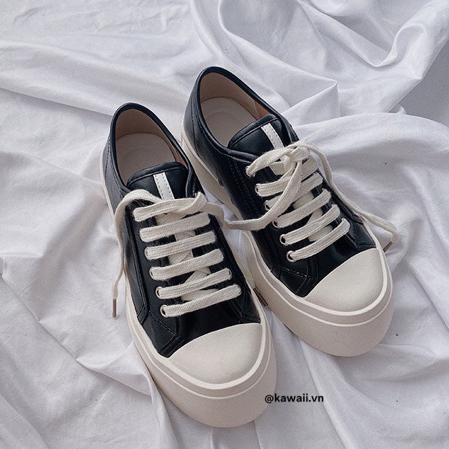 [LIMITED] CASUAL SNEAKERS - GIÀY THỂ THAO ĐẾ TO da cao cấp Kawaii.vn (Ảnh thật shop tự chụp)