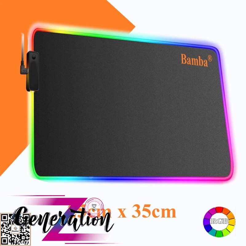 BÀN DI CHUỘT LED B1 - MOUSE PAD BAMBA B1 (25CM*35CM) LED RGB