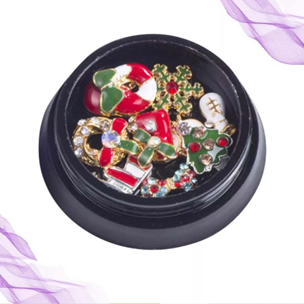 [Hàng mới về] Phụ kiện trang trí móng tay bằng kim loại hình cây thông giáng sinh diy