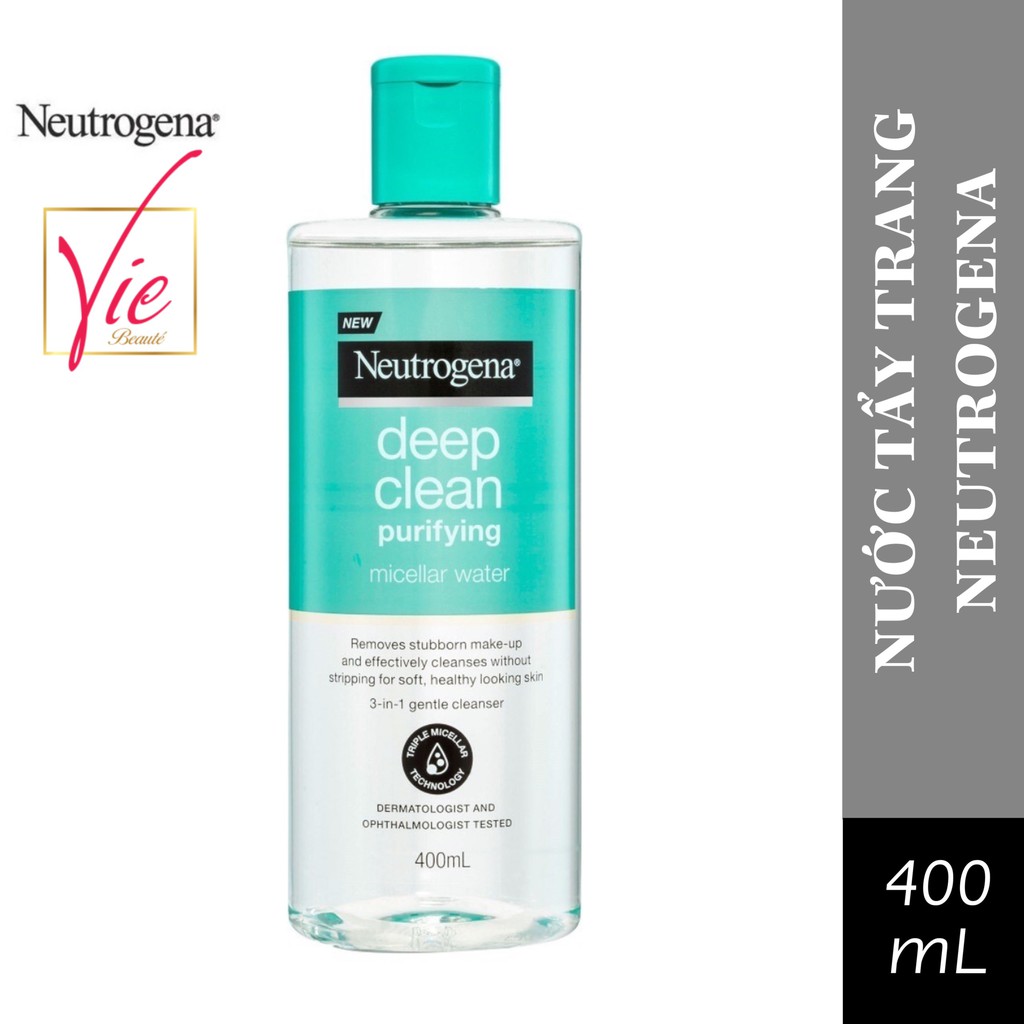 Nước Tẩy Trang NEUTROGENA thanh lọc và làm sạch sâu - NEUTROGENA Deep Clean Purifying Water Micellar