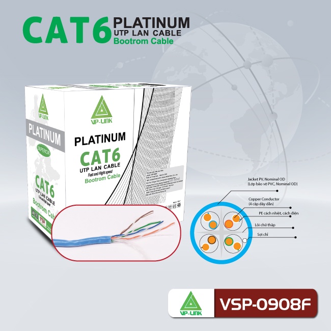 CAT 6E UTP VSP-0908F (305M)