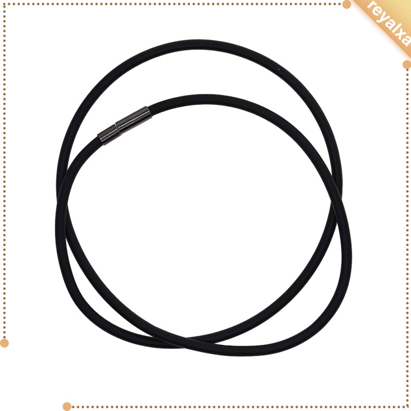 Vòng cổ Cao Su Màu Đen Bản Rộng 3mm (45cm / 50cm / 55cm)