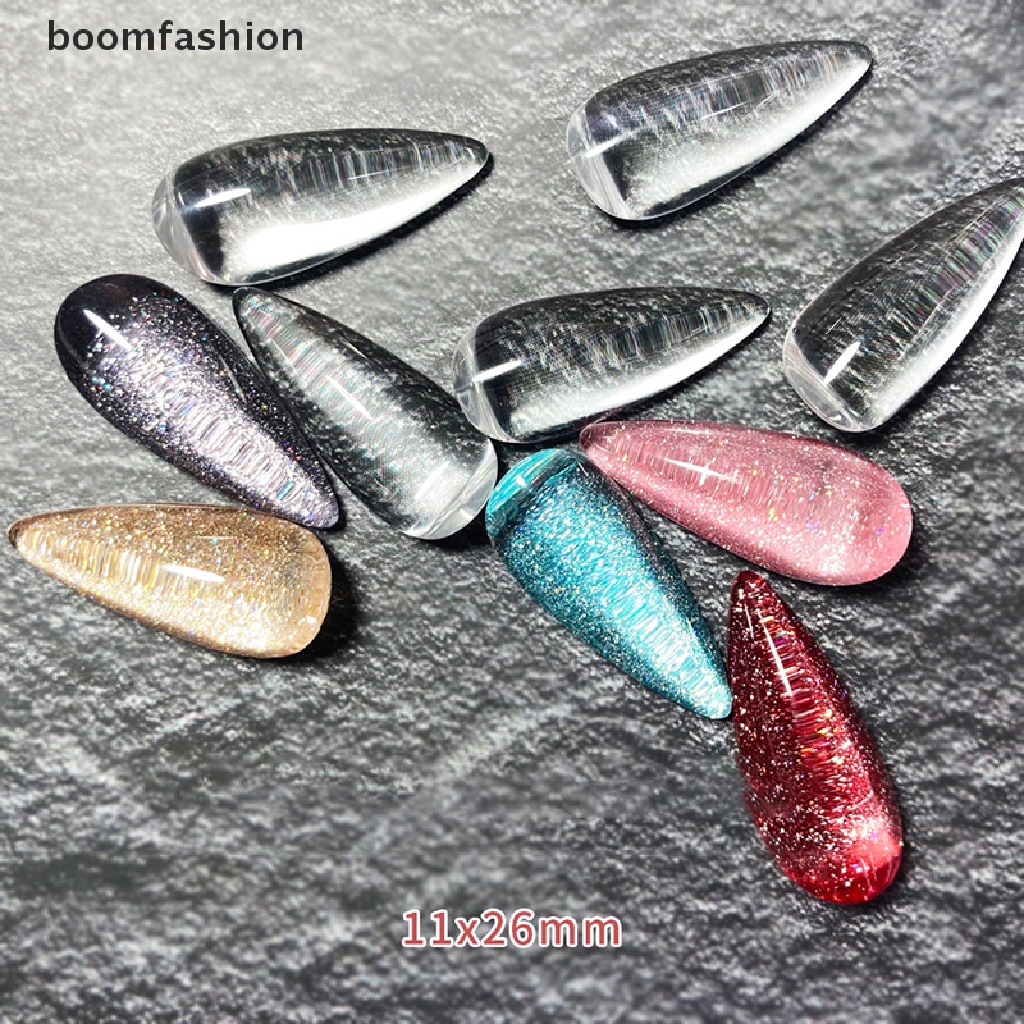 [boomfashion] 10pcs Transparent Glass Gel Nail Art Display Nail Color Board Manicure Tools [new]