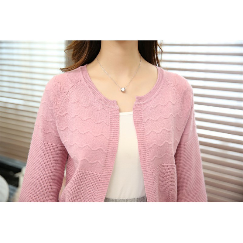 Áo khoác len cardigan nữ thu đông dáng ngắn phong cách Hàn Quốc _ CDG02