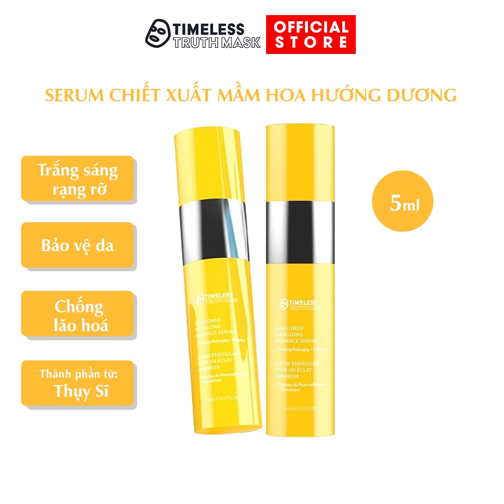 Serum chống lão hoá và trắng da chiết xuất mầm Hoa Hướng Dương Timeless Truth Mask - Sunflower (5ml)