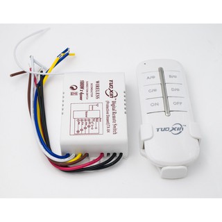Cách Đấu Công Tắc Điều Khiển Từ Xa TUOXIN 1000W/220V 3 Cổng, Tặng Remote điều khiển xuyên tường