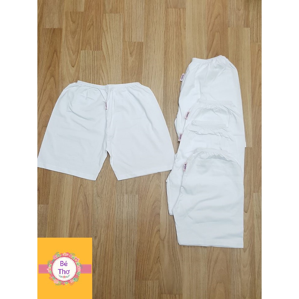 Quần thun cotton trắng ngắn/quần cộc cho bé Fany