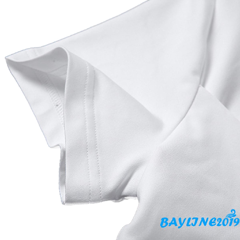 Áo Thun Thân Ngắn Cổ Tròn Hở Eo Màu Trơn Xinh Xắn Cho Phụ Nữ