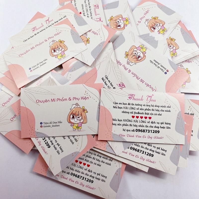 500 Card visit ( miễn phí thiết kế) in theo yêu cầu