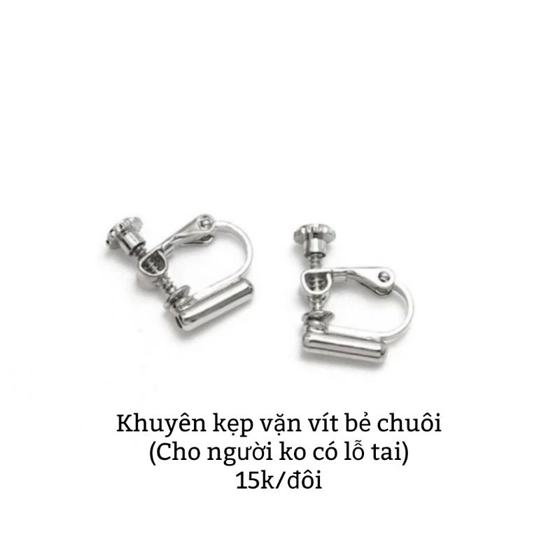 Khuyên kẹp nhiều kiểu dành cho người không bấm lỗ tai  _ Nguyên liệu handmade
