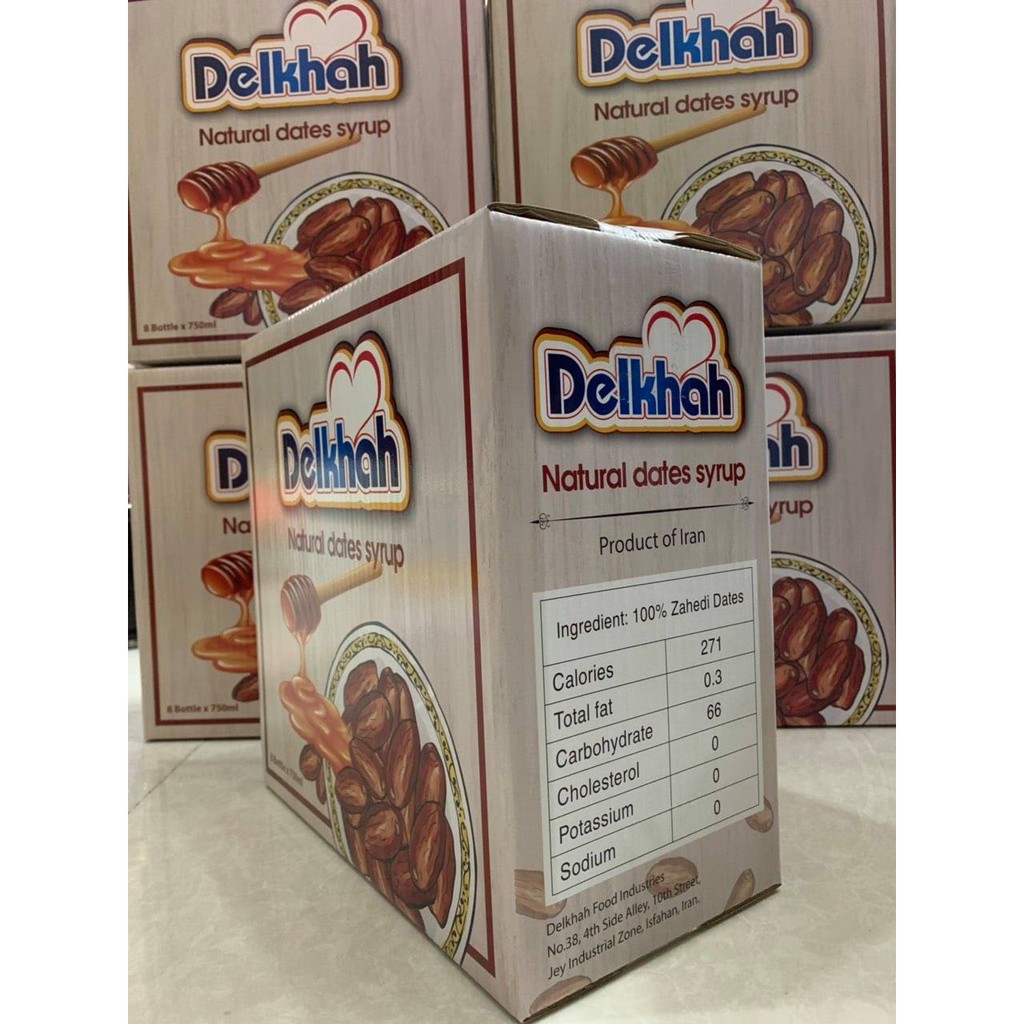 Siro Đường Nâu Chà Là Delkhah Israel Deglet Nour Chai 750ml Nguyên Liệu Nấu Ăn Cực Ngon Thay Thế Đường Cát