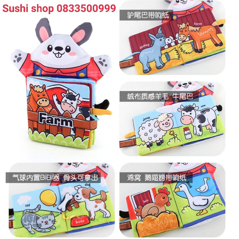 Sách vải kèm rối tay cho bé