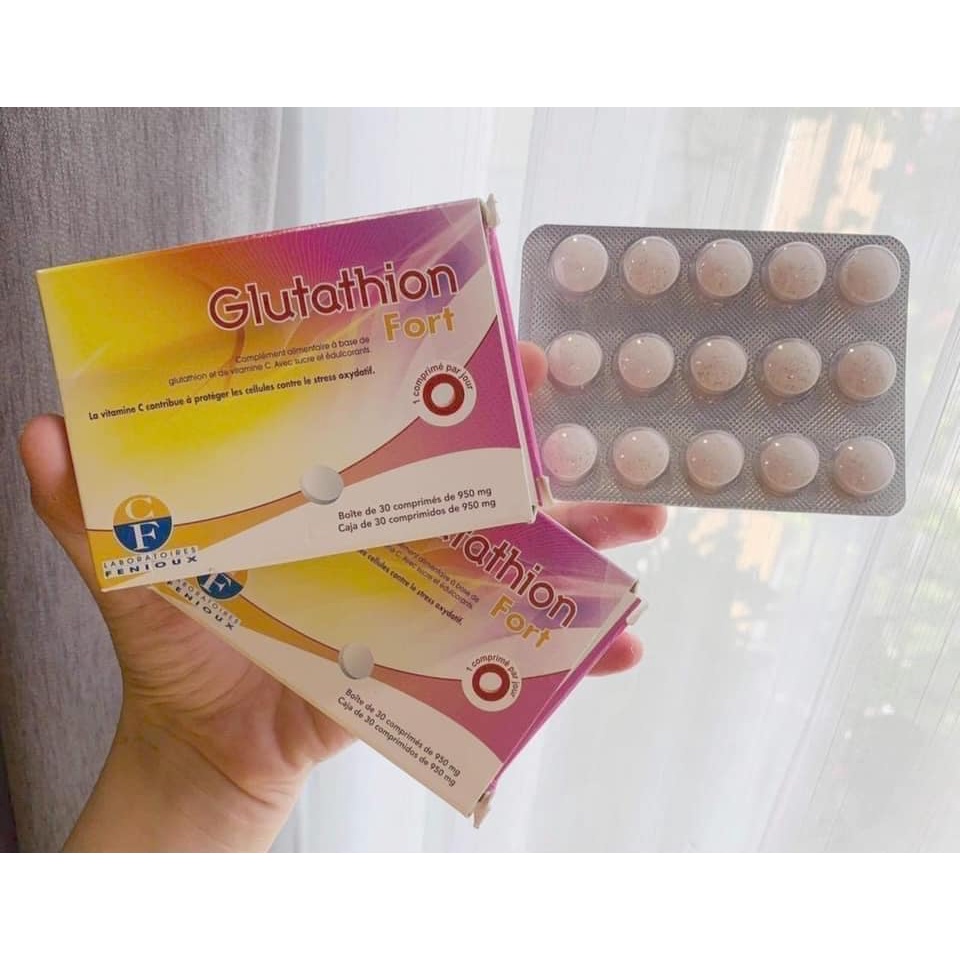 Viên Ngậm Trắng Da Nội Sinh Glutathion Fort Pháp