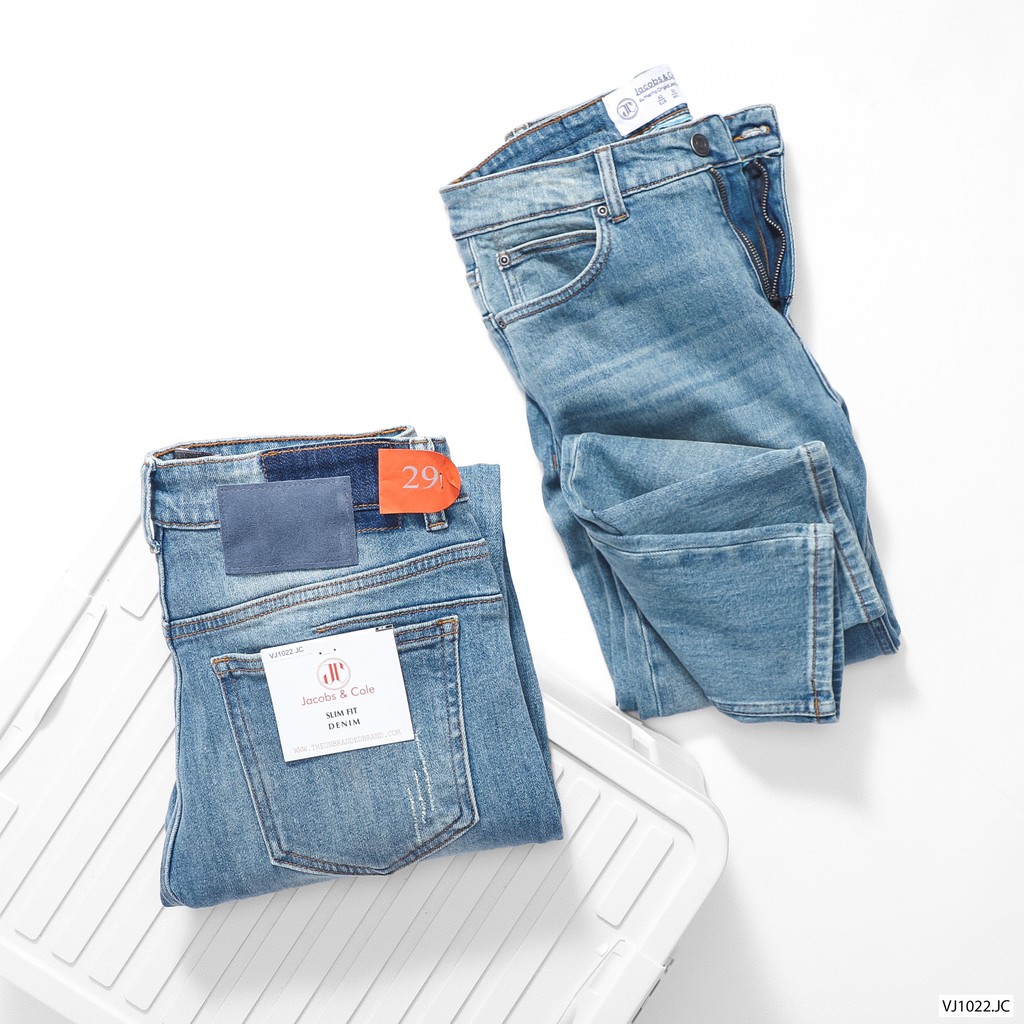 Quần Jean Nam Jacobs&cole Form Slimfit, chất co dãn dày dặn