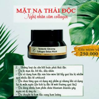 [FREESHIP] [FREESHIP 50K] MẶT NẠ THẢI ĐỘC NGHỆ NHÂN SÂM COLLAGEN