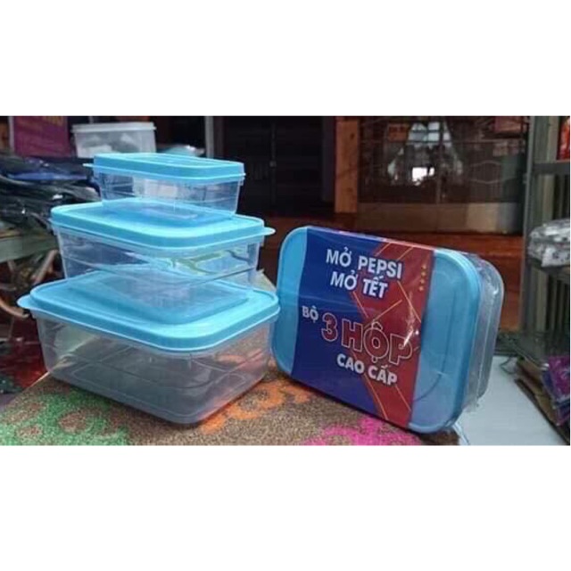 Combo 3 hộp nhựa (quà tặng pepsi)