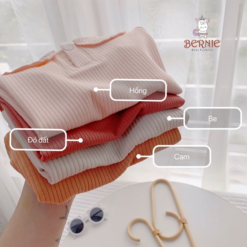 Áo thun bé gái Bernie cổ sen điệu đà ,tay cuốn bèo mềm mịn cho bé từ 7-19kg - 22A039