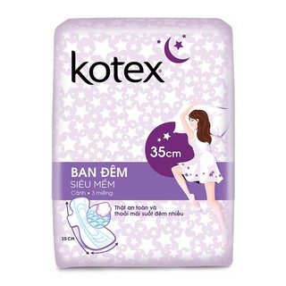 Băng vệ sinh Kotex đêm siêu mềm 35cm