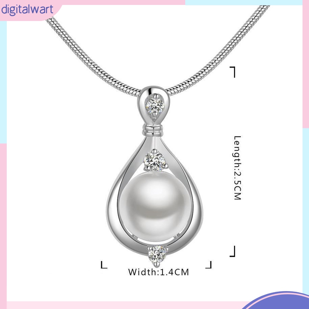 Vòng cổ Mặt Hình Giọt Nước Đính Ngọc Trai Nhân Tạo Thời Trang