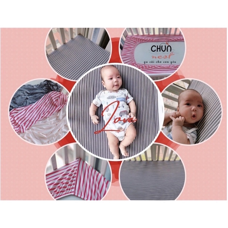 Chính Hãng Ga Chun Bọc Nệm Cũi CoCoon Cho Bé ( Chất liệu cotton thấm hút mồ hôi)