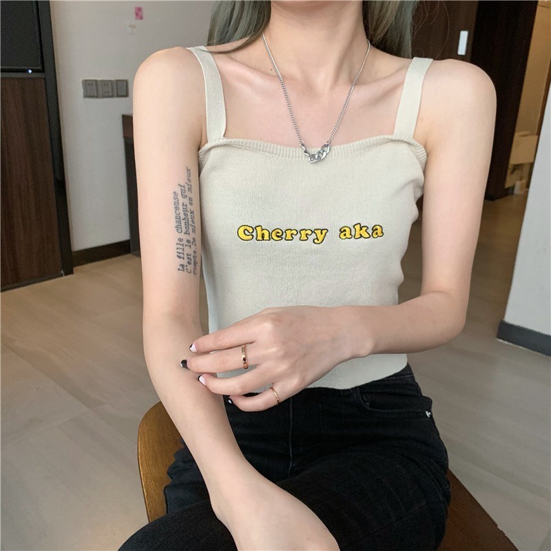 Áo Dệt Kim Hai Dây In Họa Tiết Thời Trang Quyến Rũ