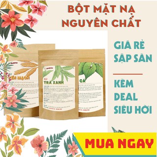 Bột mặt nạ [RẺ SẬP SÀN] mask 10 loại nguyên chất: bột trà xanh; bột đậu đỏ; bột yến mạch 100G - HANDMADE BY QUÊ MỘT CỤC