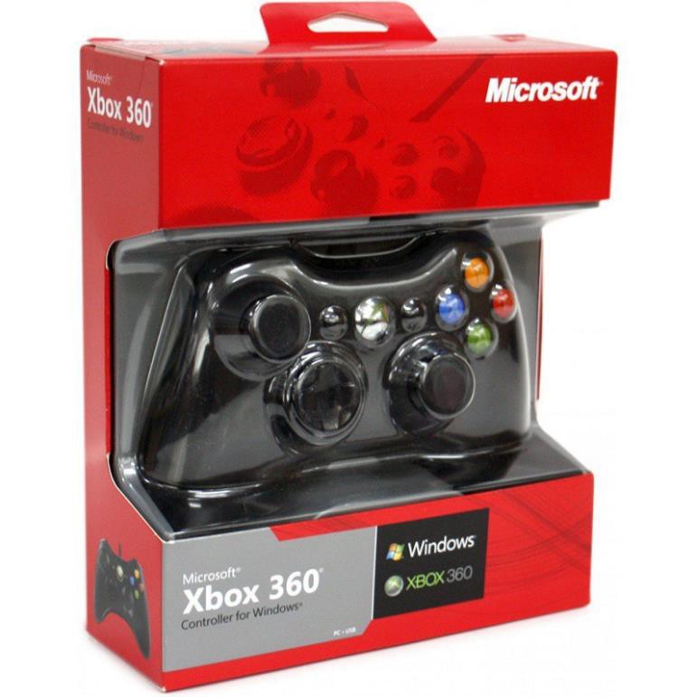 🎁BH 1 Năm🎁 Tay Cầm XBOX 360 Có Rung Và Hỗ Trợ FullSkin Game Xbox Fifa FO4, Tay Cầm Chơi Game Có Dây Dành Cho PC Smart TV