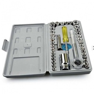 Bộ khẩu mở siết ốc và bugi 40 chi tiết inox chống rỉ sét