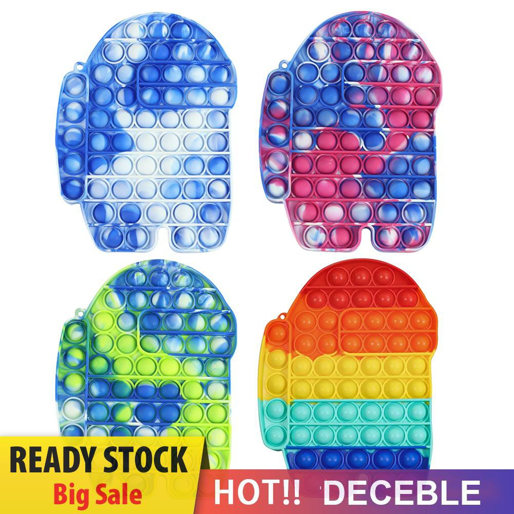 Pop It Fidget Đồ chơi Spaceman Push Bubble Silicone Sensory Fidget Đồ chơi Autism Stress Reliever Đồ chơi