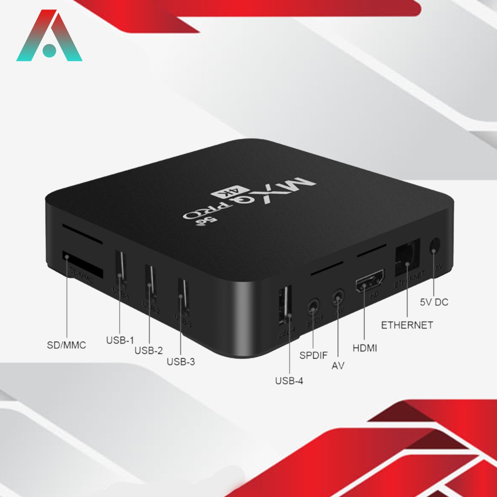 Tv Box Mxq Pro 4k 2 + 16gb Rk3229 Lõi Tứ Android 9.0 Và Phụ Kiện