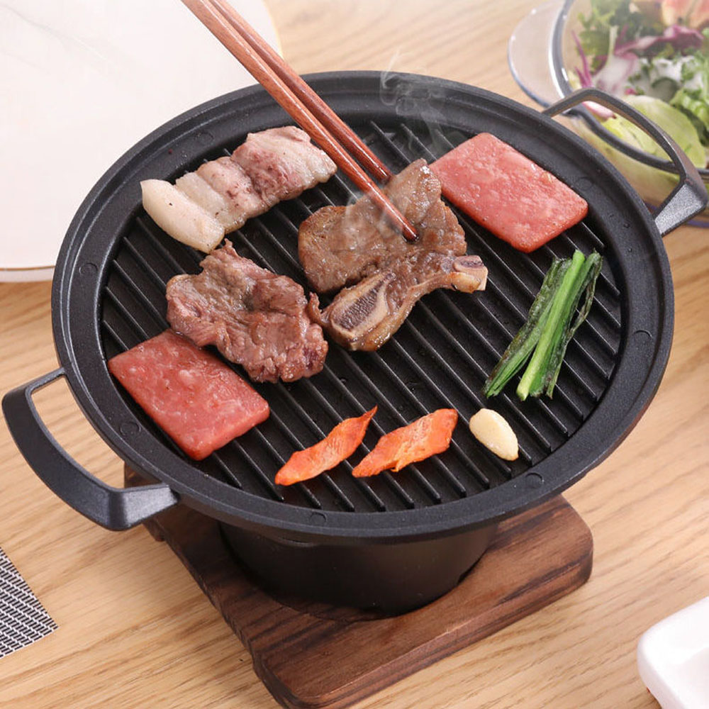 Lò Nướng Bbq Mini Bằng Hợp Kim Nhôm Phong Cách Nhật Bản Nhiều Màu