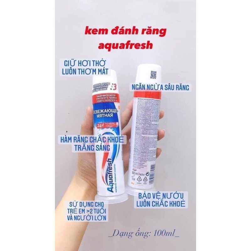 KEM ĐÁNH RĂNG Aquafresh DẠNG ỐNG BƠM