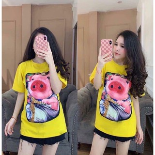 Áo phông vá mặt lơn kim sa sang chảnh